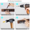 OUTNILI Mop and Broom Holder Wall Mount - Rustic Wood