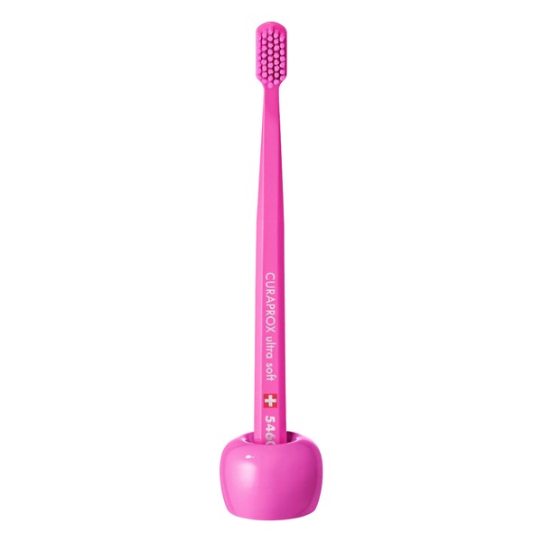 Curaprox 1 x Pink Ceramic Toothbrush Holder