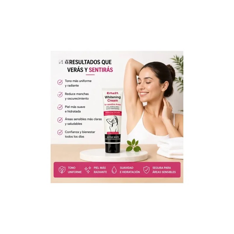 Kit 3 Cremas Aclarantes Axilas Codos Y Zonas Íntimas Erha21
