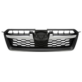 HECASA Front Grill Compatible with 2012 2013 2014 Subaru Impreza 91122FJ000 SU1200158 Bumper Grille Assembly Black+Silvery