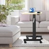 WNJQBY Mobile Computer Desk,Mobile Standing Desk with Wheels, Elevating Table,Lift