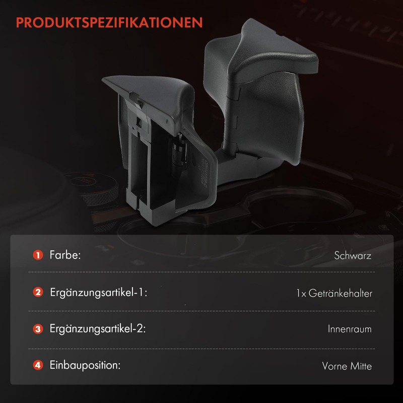 Frankberg 1 x Drink Holder Compatible with C-Class W204 C180-C350