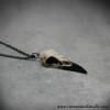 Raven Ranch Studio Bone Gift Super-Mini Raven Skull Necklace (1.5"