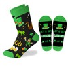 St Patricks Day Socks, Novelty Funny Green Four Leaf Clover