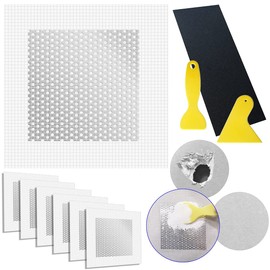 Ansoon Wall Repair Drywall Repair kit, Self Adhesive Fiberglass 4 Inch Aluminum Wall Fiber Mesh Large Hole Repair Patch Sheetrock Ceiling Dry Wall Fixing Patch for Drywall Plasterboard