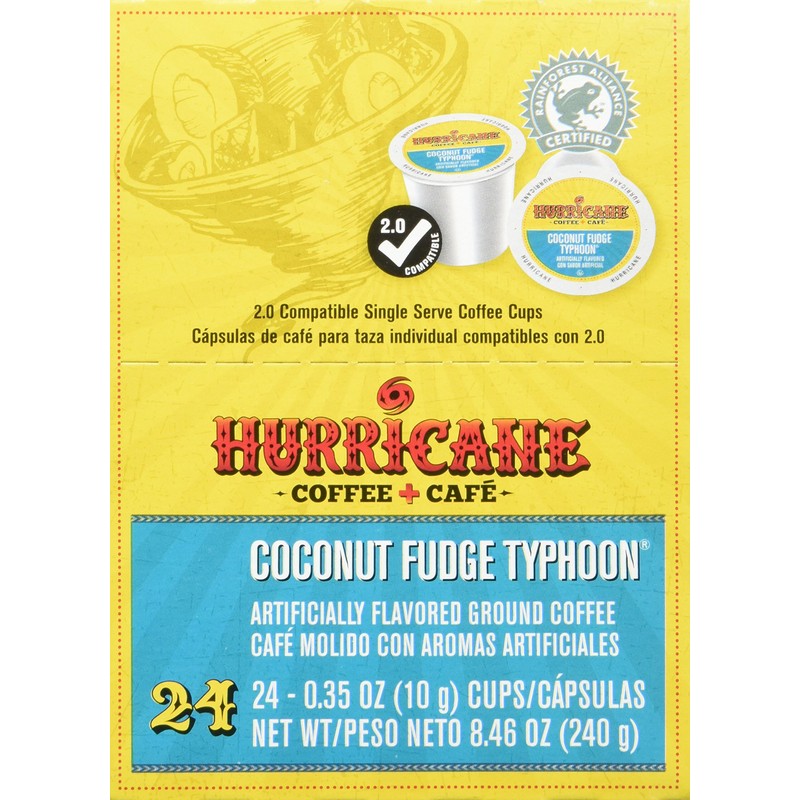 Hurricane Coffee & Tea Coconut Fudge Typhoon Single Cup Coffee