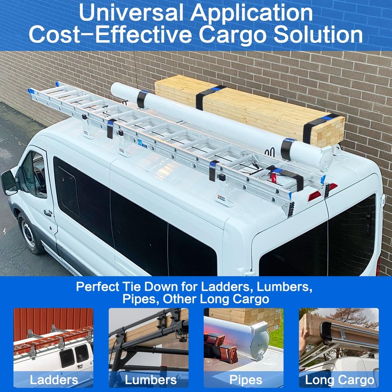 Skipwall Ladder Straps,Ladder Rack Tie Down Straps,Adjustable Multipurpose Securing Straps