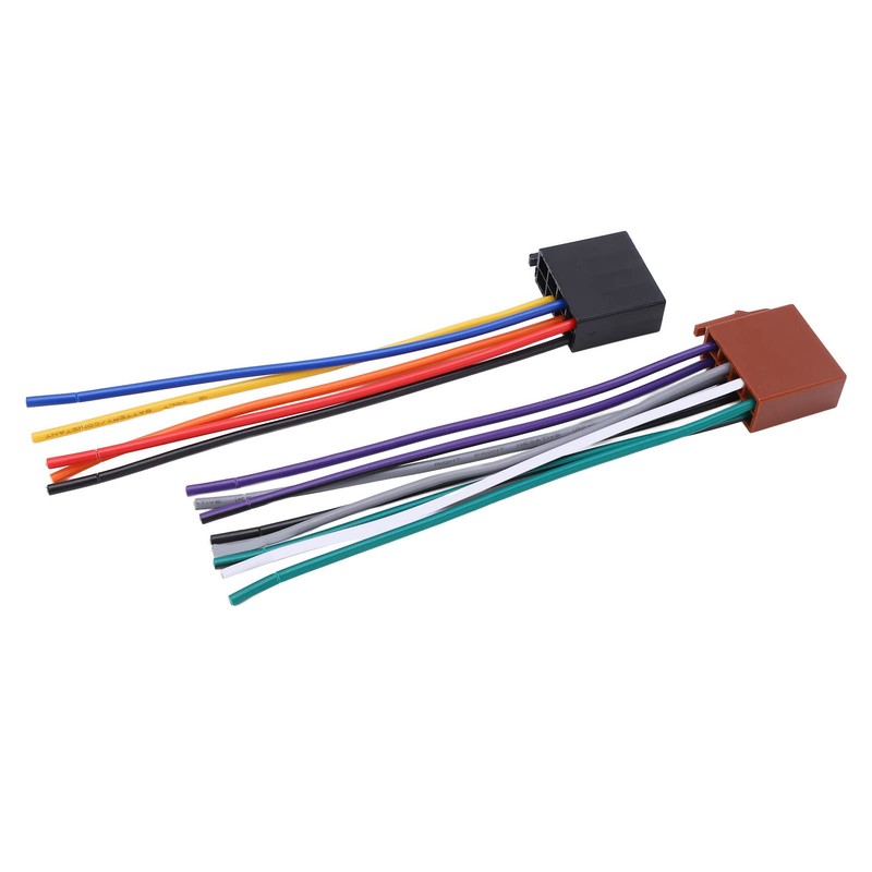 ISO Wiring Harness Adapter, Yctze 2Pcs/Kit ABS Metal Car Radio