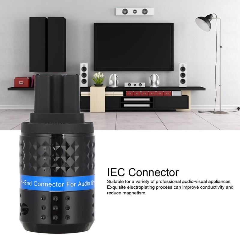 Monosaudio IEC Connector Pure Copper Rhodium Plated Audio Power Connector