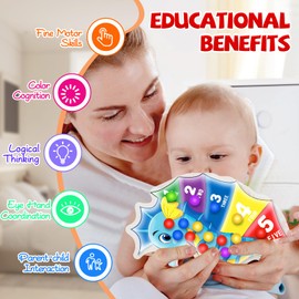 Color Sorting Toys Sensory Toys, Color Matching Toys Fine Motor Skills Game for Toddlers Autism Toys Preschool Learning Activities Calm Down Montessori Toys Gifts for Boys Girls Kids Ages 3 4 5