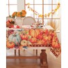 Honellaty Thanksgiving Tablecloth for Rectangle Tables, 60 x 84 Inch