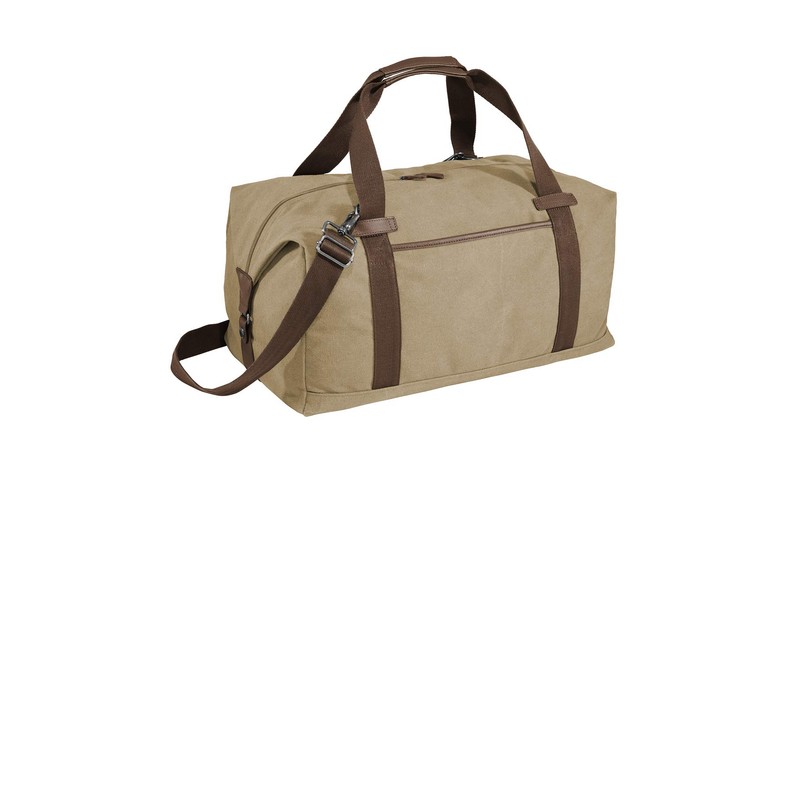 Port Authority Cotton Canvas Expandable Duffel Bag