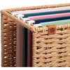 U Brands Woven Hanging File Basket, Office Organization Supplies, 1