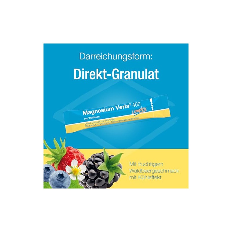 Magnesium Verla 400 Direct Wild Berry - High Dose Magnesium