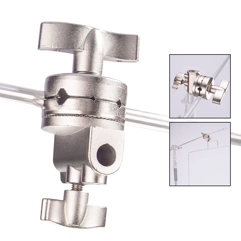BOLLUMA Swivel Grip Head Clamp Mounting Adapter for Light Stand,