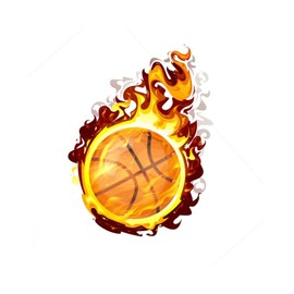Basketball Stickers Self-Adhesive Sports Ball Sticker Flame Basketball Theme Party Decor Envelope Gift Bag Seal for Sports Party Supplies, Basketball Team Gift, Birthday Parties 5"