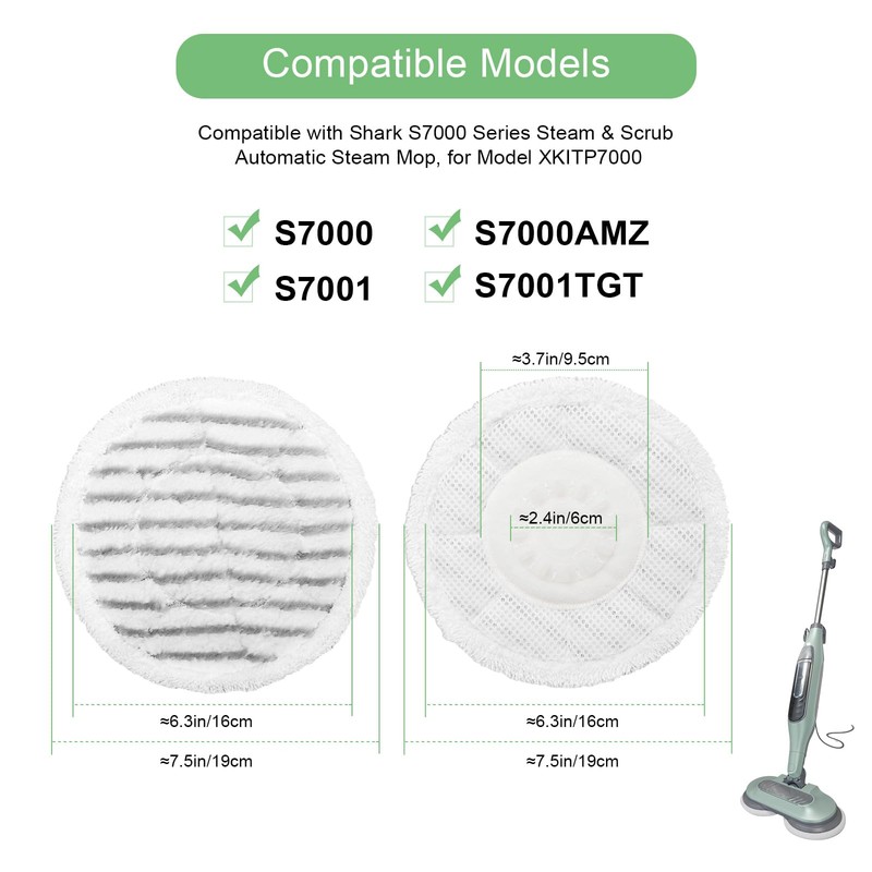 APRIL-FLOWER S8201 Steam Mop Pads Replacement for Shark S8201 S8001