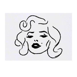 Azeeda 'Frauengesicht' Temporäres Tattoo - Hautfreundlicher & Ungiftiger Abziehbild · Wasserfest (TO00079267)