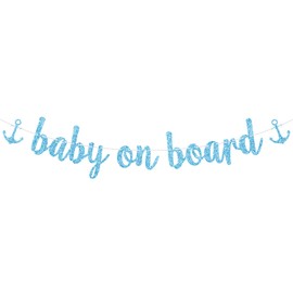 Baby On Board Banner, Aloha Baby, Surfing Baby Shower, Welcome Babe, Beach Summer Pregnancy Announcement Party Decorations