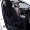 AOGELAN Fluffy Sheepskin Car Seat Cover, Fuzzy Long Wool Front