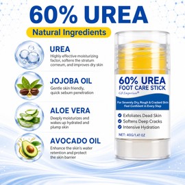 Urea Cream 60 Percent for Feet - Cracked Heel Repair Cream For Fast Relief -Urea Foot Cream - Foot Cream for Cracked Heels and Dry Skin - Foot Moisturiser - Skin Care Hands & Feet