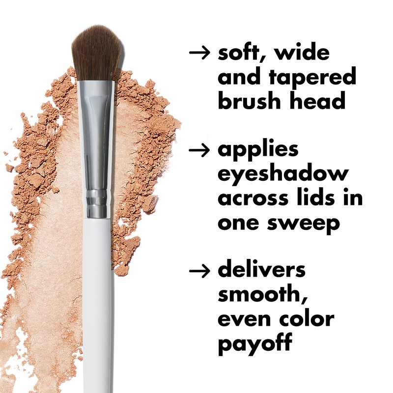 e.l.f. Wide Tapered Eyeshadow Brush, Brush For Even Application &