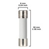 AUKENIEN 6 x 30 mm slow ceramic fuses 15 value