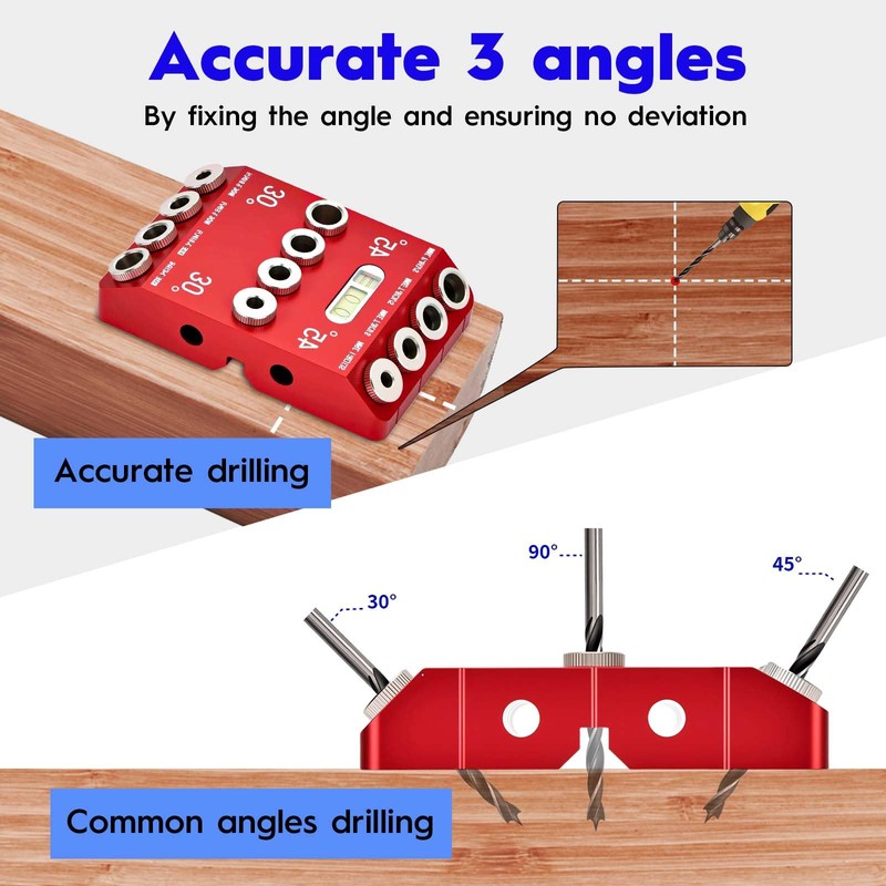 Multi Angle Drill Guide Jig 30 45 90 Degree with