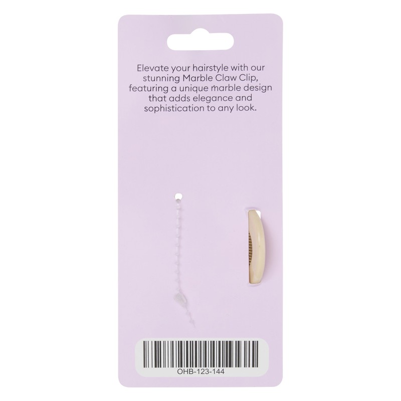 Oz Essentials Marble Design Clip - Cream