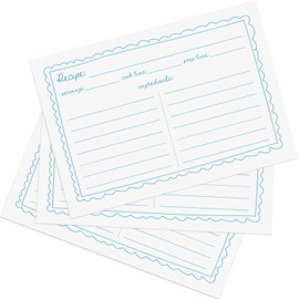 GardenCity Recipe Cards, 4x6 Recipe Cards for Bridal Shower and Weddings, Double-Sided, 50 Pack, Scribble Design