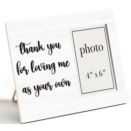Step Dad Gifts Picture Frame, Bonus Dad Gifts from Daughter Son for Fathers Day, Thank You for Loving Me Photo Frame for 4 x 6 Inch Photo