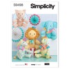 Simplicity SS9498OS Easy Plush Stuffed Animals Sewing Pattern Kit, Code