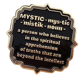 Mystic Definition Enamel Brass Pin. Esoteric Occult Protection Jewelry for Eclectic Witches, Baby Witches, Clairvoyants, Psychics, Wiccans, Metal, no gemstone