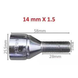 Mikel's Birlos De Seguridad 2 Llaves Mikels Vw Jetta A4 A5 A6 14x1.5