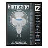 Hurricane Supreme 12 Inch Oscillating Wall Mount Fan with 3