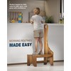 Premium Step Stool with Handle for Adults, Elderly & Seniors,