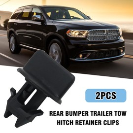 Aynaxcol 2Pcs 68249278AA Rear Bumper Trailer Tow Hitch Cover Retainer Clips Replacement for Dodge Durango 2014-2022