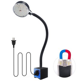WangJiaTai Magnetic Work Light,LED Machine Light,Gooseneck Work Light with Flexible and Magnetic Base, Shop Tool Lamp for Lathe,Work Bench,Sewing Machine,Grill,Industrial Lighting,20W,2000Lumen,Black