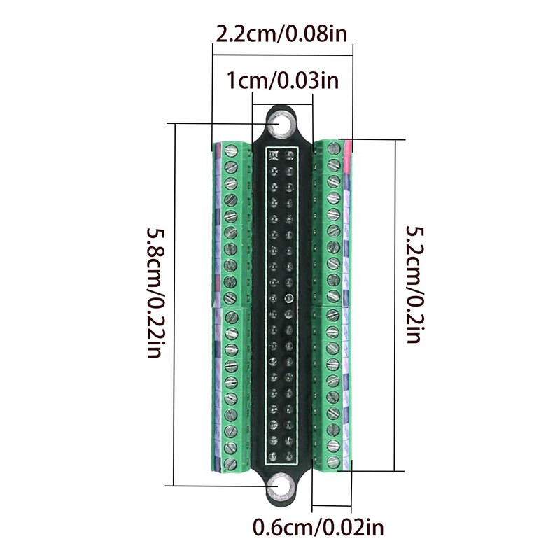 Rasp-Pi Micro GPIO Terminal Strip Breakout Board Module Binghe Mini