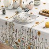 Horaldaily Fall Tablecloth 52×70 Inch Rectangular, Spring Autumn Harvest Flowers