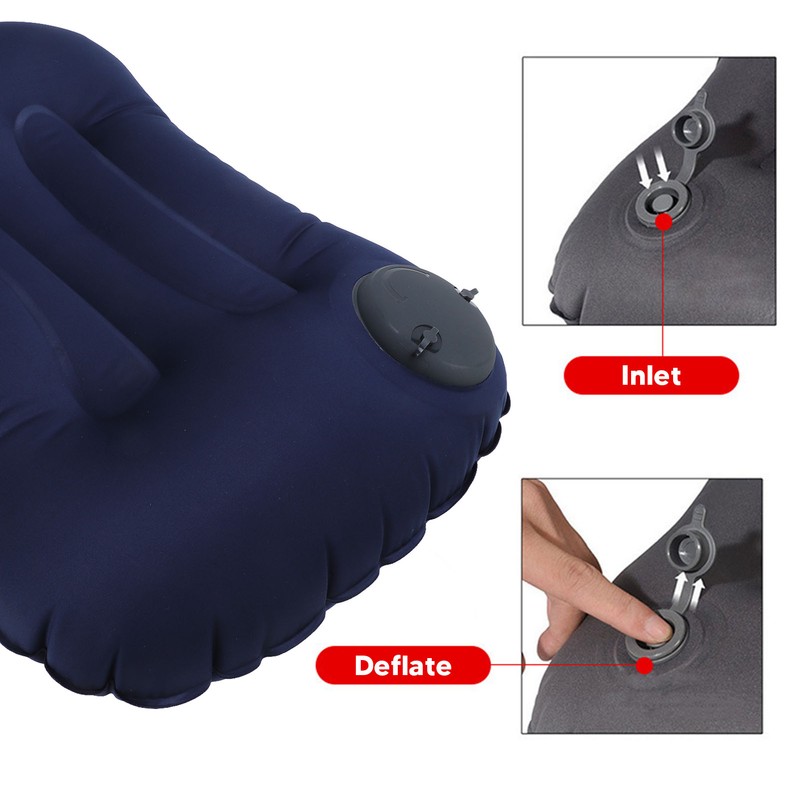 Inflatable Pillow Waist Back Cushion Auto Inflation Foldable for Travel