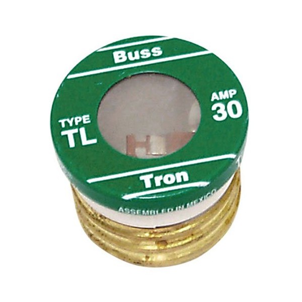 Bussmann TL-30PK4 30 Amp Time Delay, Loaded Link Edison Base Plug Fuse, 125V UL Listed, 4-Pack