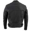 Milwaukee Leather SH1785 Men's Black Leather Scooter Style Motorcycle Jacket
