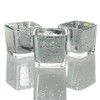 Richland Silver Mercury Square Votive Holders Set of 12