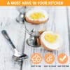 Egg Cup Set, 2 Pcs Stainless Steel Egg Cups with