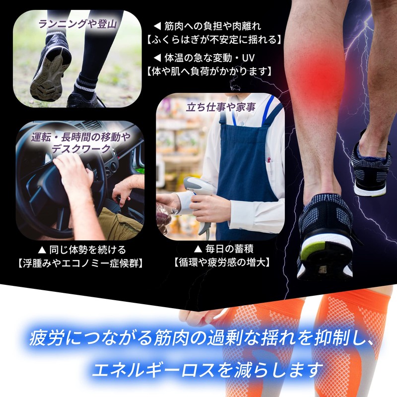 [QQOLi] [Supervised by Active Chiropractor] Calf Supporter, 3-Level Compression Compression