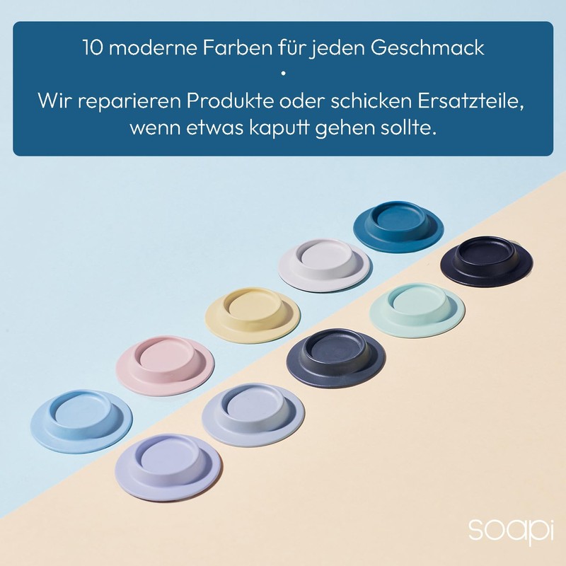 Soapi - Pack of 3 Floating Soap Holder Magnet for