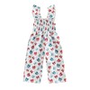 Toddler Baby Girls Outfit Ruched Bowknot Print Jumpsuit Sleeveless Romper