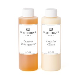 Leatherique Leather Care & Preservation Set - 8 oz | Leatherique Rejuvenator Oil & Prestine Clean 2-Step System | Softens, Conaditions & Preserves Leather | Perfect for Cars, Furniture, Saddles & More
