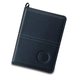 Xetpc Golf Scorecard Holder, Score Counter Book Yardage Book Yardage Organiser Notepad, Leather Scorecard Men Women Golf Accessories Black